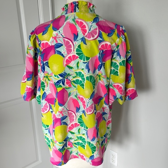 Umgee Pink Lemonade Colorful Blouse Size M - Picture 6 of 7